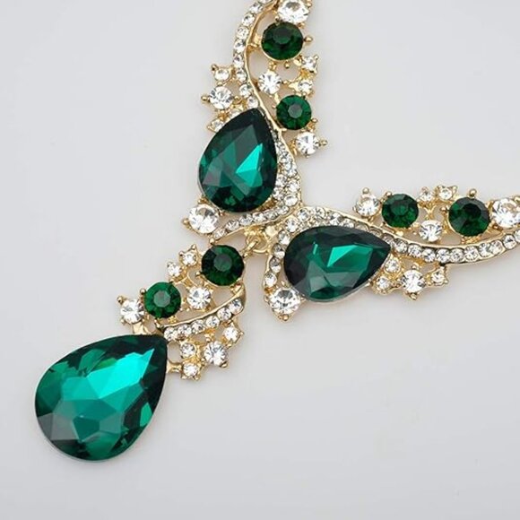 Neiman Marcus CSY Luxury Austrian Crystal Necklace Earrings Rhinestone Jewelry - Picture 3 of 7